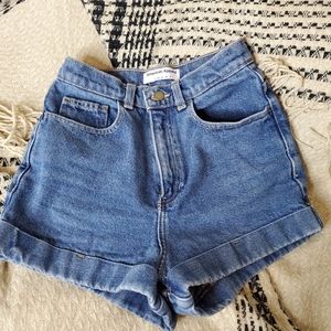 American Apparel High Waisted Denim Shorts
